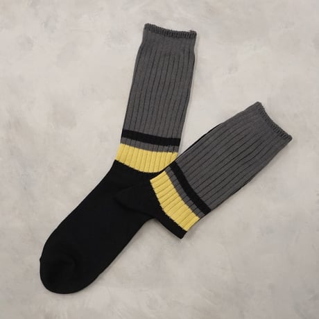 《men's》retro rib <gray×black> M-M26