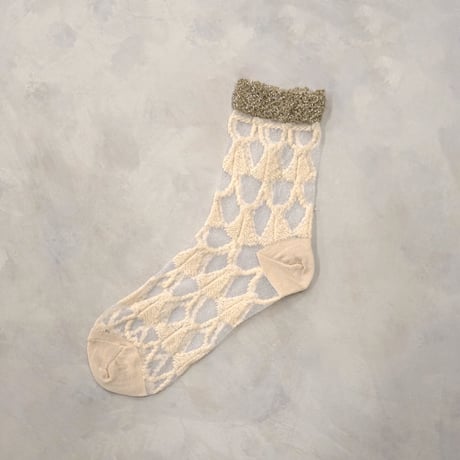see-through tassel <beige> L-S78