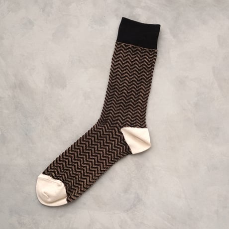 《men's》zigzag border <black> M-M20