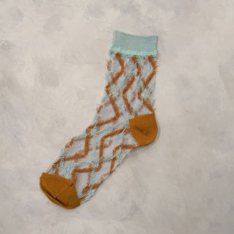 fringe check see-through <gray> L-S83