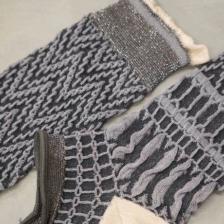 zigzag ankle cover socks <saxe blue> L-L07