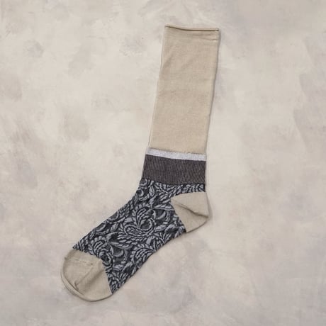 see-through paisley <gray> L-L09