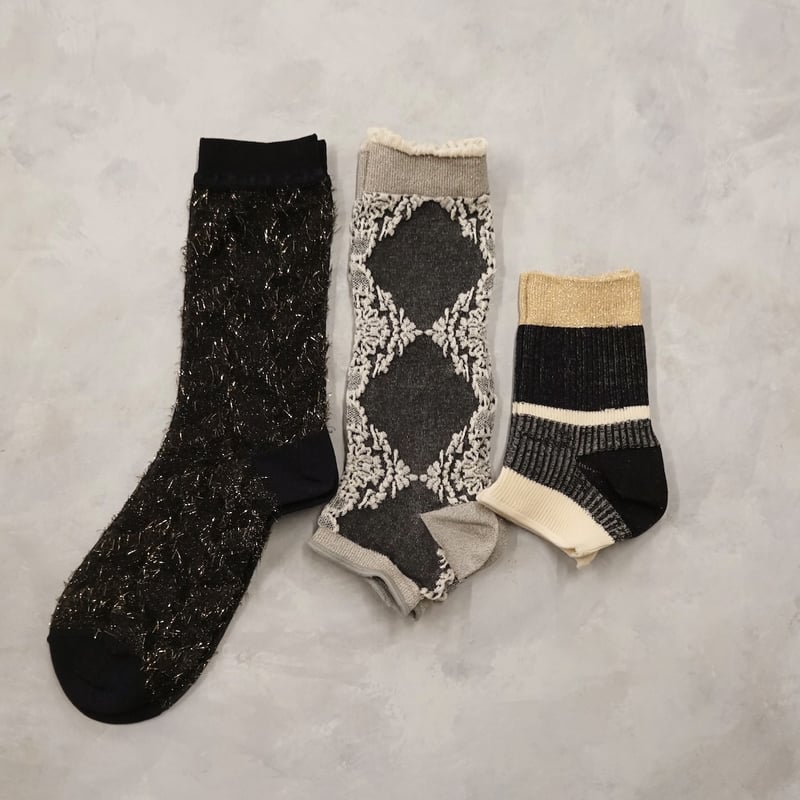シャンソン3点セット オンライン限定《women's》3pairs set B <black> | potec