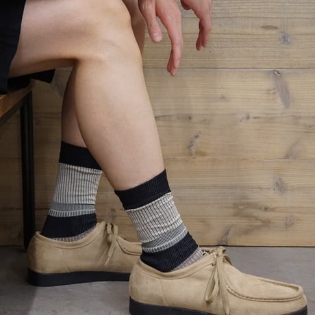 《men's》hidden stripes <beige> M-M06