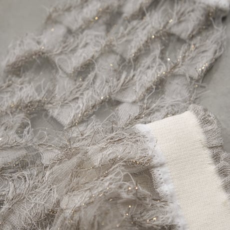see-through fringe ankle cover socks (short) <gray> L-S72