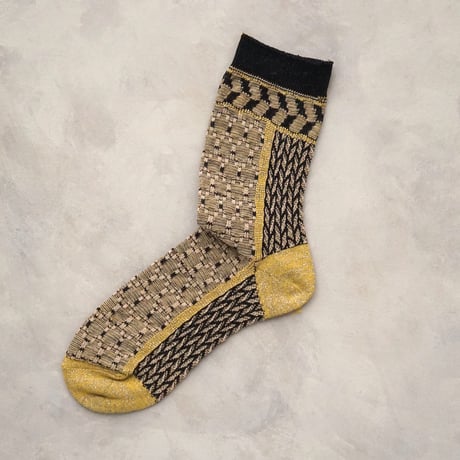 honeycomb & herringbone <yellow black> L-M30