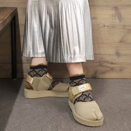 lace check tabi <gray> L-K11