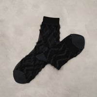 fringe check see-through <black> L-S83