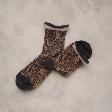 paisley lace  <charcoal> L-S10
