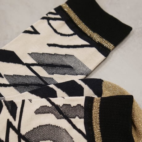 bicolor geometric 02 <beige> L-S62
