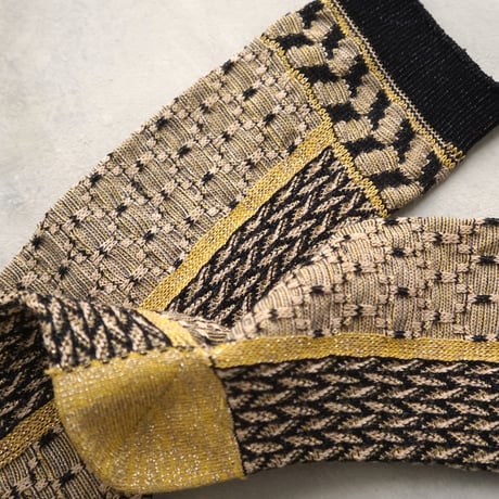 honeycomb & herringbone <yellow black> L-M30