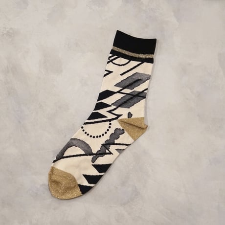 bicolor geometric 02 <beige> L-S62