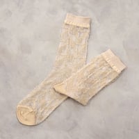 shiny fringe see-through <beige> L-M85