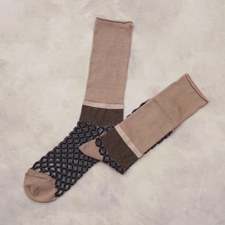 アルベロベロ　シースルー　靴下　6足 チェック柄シースルーソックス（G254944）|algy（アルジー