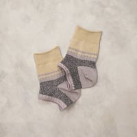 color rib ankle cover socks (short) <lavender> L-S74