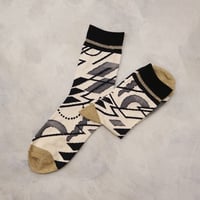 bicolor geometric 02 <beige> L-S62