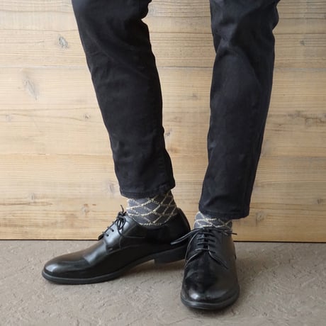 《men's》3D check <gray> M-M23