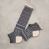 zigzag ankle cover socks <saxe blue> L-L07