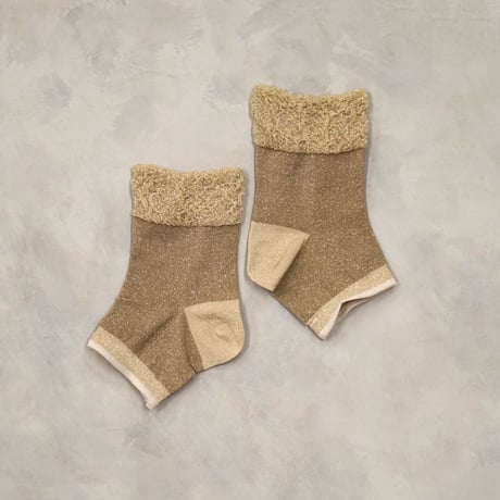 glitter ankle cover socks (short) <gold> L-S71