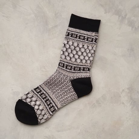 waffle jacquard <black> L-M29