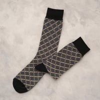 《men's》3D check <gray> M-M23