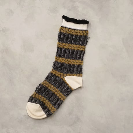 fluffy dot & fringe <gray> L-M75
