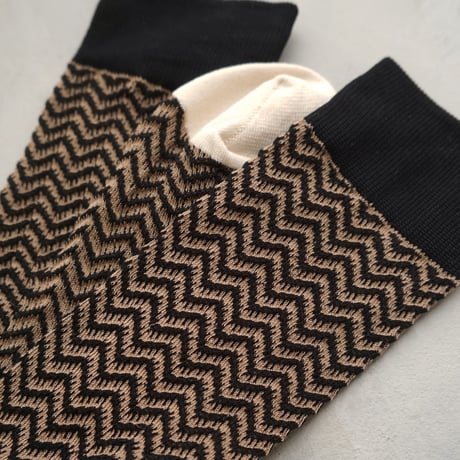 《men's》zigzag border <black> M-M20