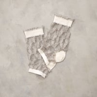 see-through fringe ankle cover socks (short) <gray> L-S72