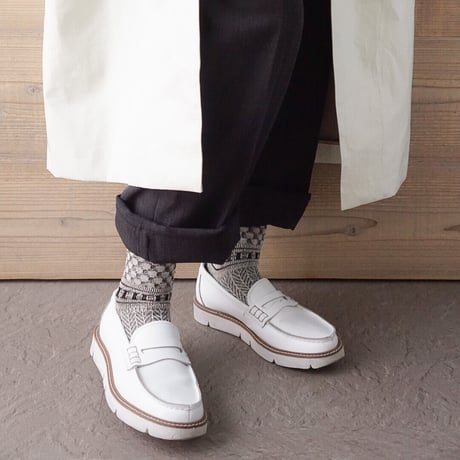 waffle jacquard <black> L-M29