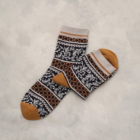 acanthus border <navy> L-S59
