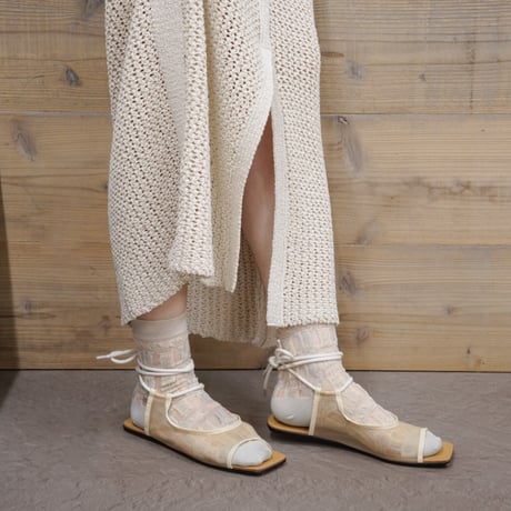 see-through decoration stripes (short) <beige> L-S84