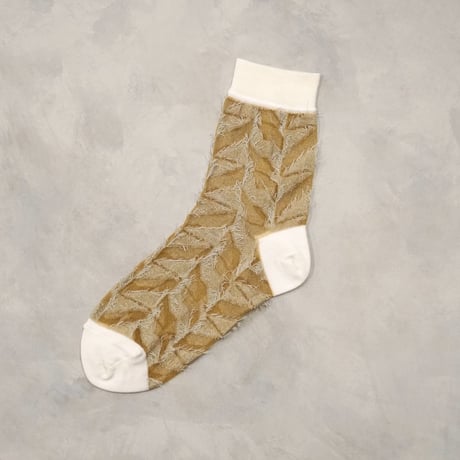 see-through fringe <khaki> L-S68
