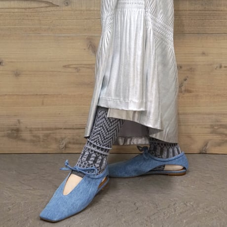 zigzag ankle cover socks <saxe blue> L-L07