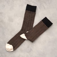 《men's》zigzag border <black> M-M20
