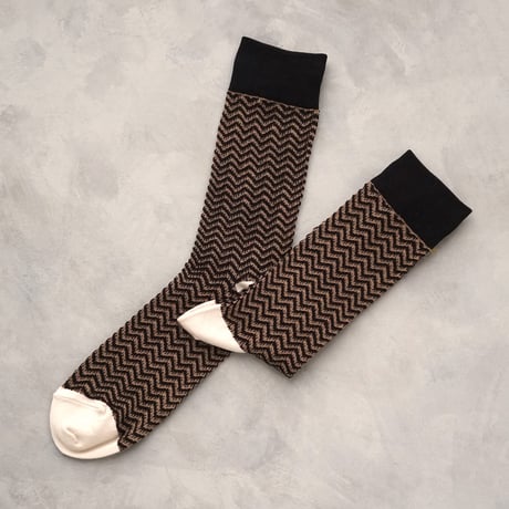《men's》zigzag border <black> M-M20