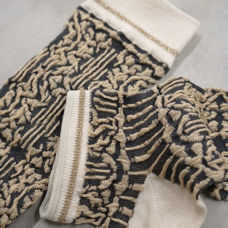 arabesque ankle cover socks (long) <beige> L-L17