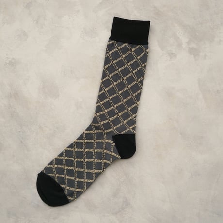 《men's》3D check <gray> M-M23