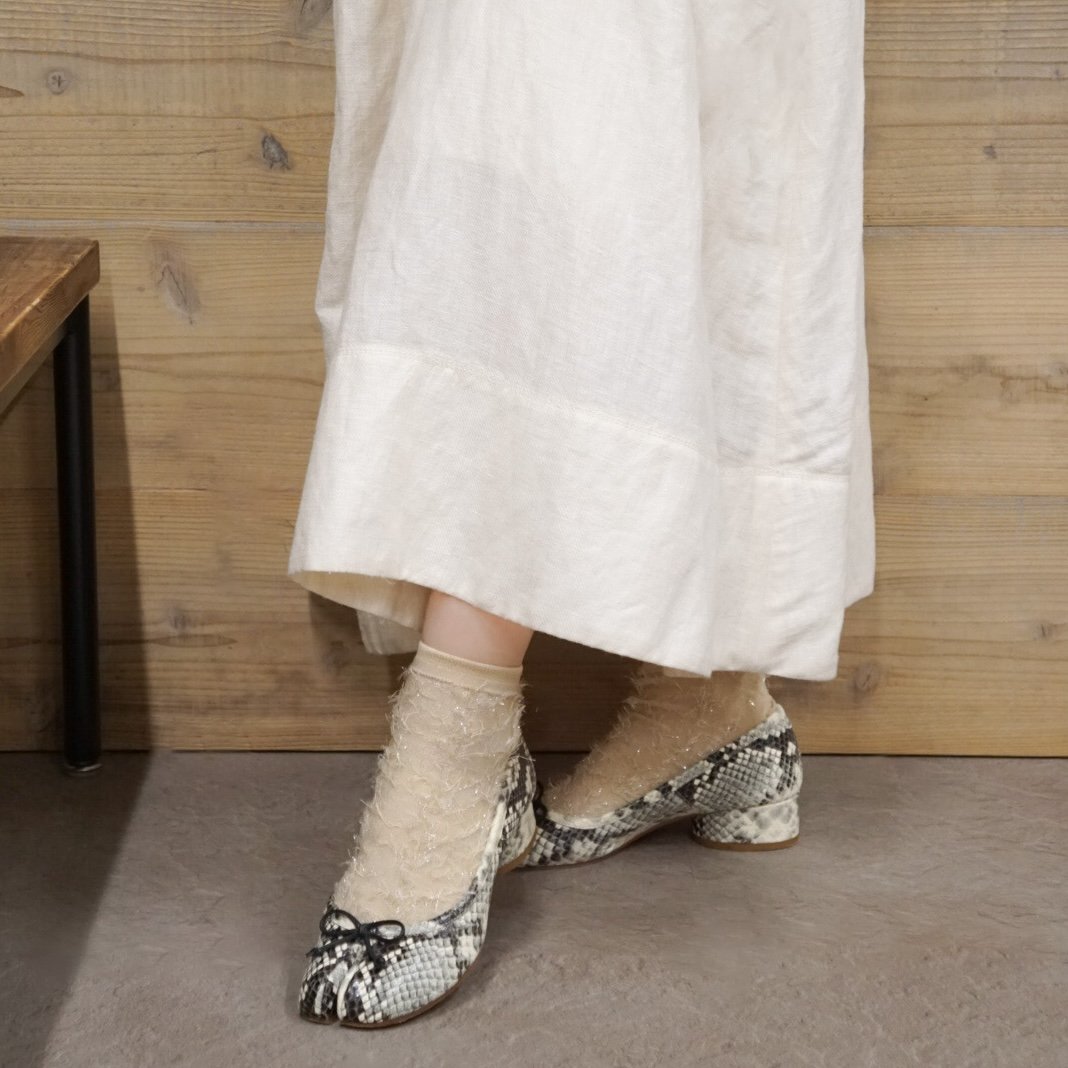 leinwande mohair mixed fringetops ベージュ fringe tabi <beige> L-K15 | potec