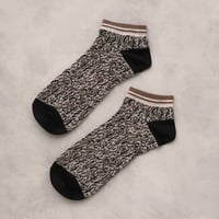 《men's》noise ankle socks <gray × khaki> M-K01