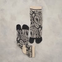 《men's》paisley tabi <charcoal> M-K04