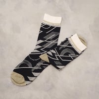bicolor geometric 02 <charcoal> L-S62