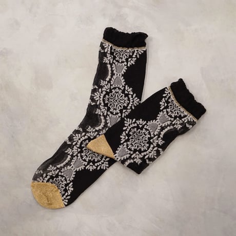 see-through motif lace <black> L-M83