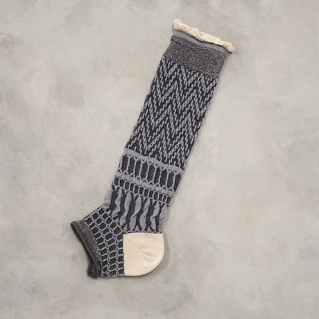 zigzag ankle cover socks <saxe blue> L-L07