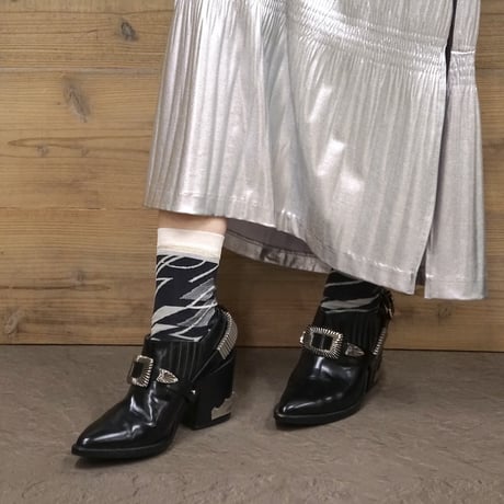 bicolor geometric 02 <charcoal> L-S62