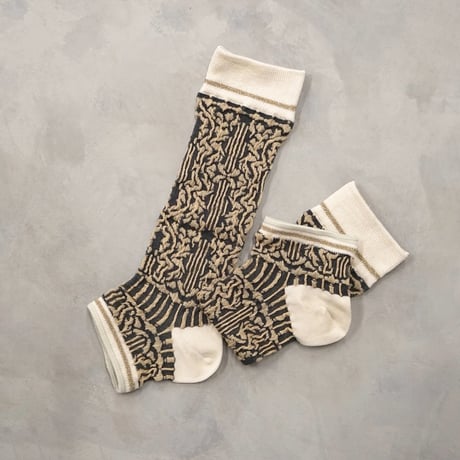 arabesque ankle cover socks (long) <beige> L-L17