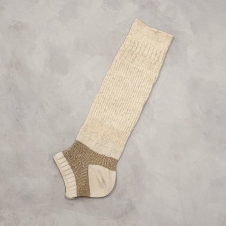 linen blend ankle cover socks <beige> L-L06