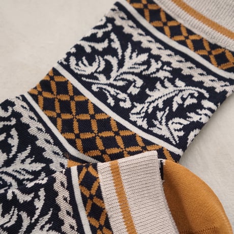 acanthus border <navy> L-S59