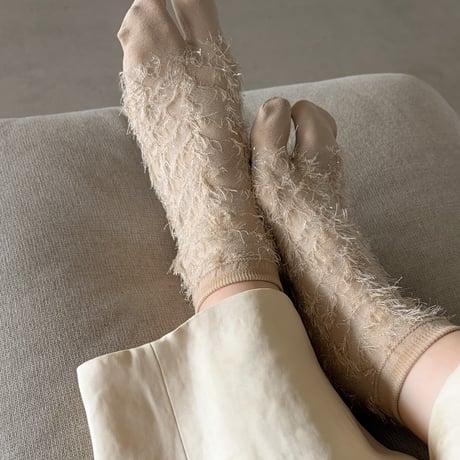 fringe tabi <beige> L-K15