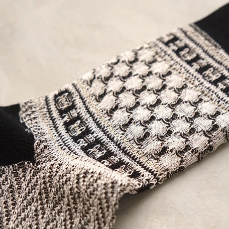 waffle jacquard <black> L-M29