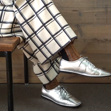 herringbone fringe <camel × gray> L-M61